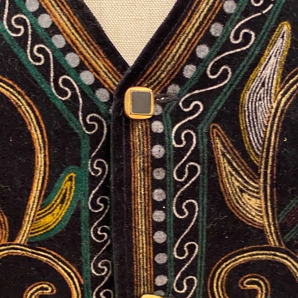 Pabst Blue Ribbon Womens Vest Beautiful Velvet Print w Elephants / Size XXL - Picture 7 of 14